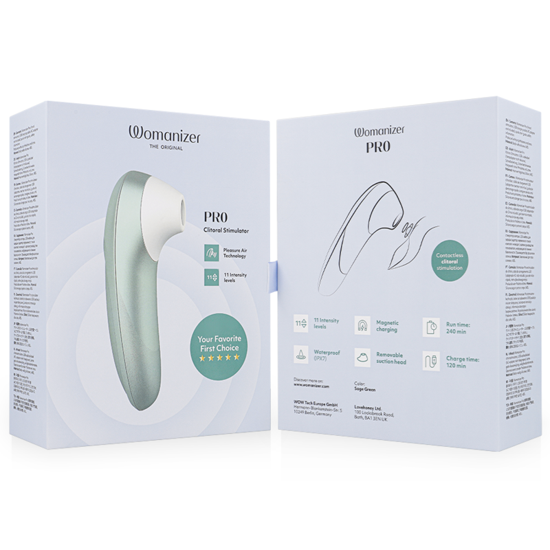 Womanizer Pro Verde Salvia stimolatore clitorideo compatto