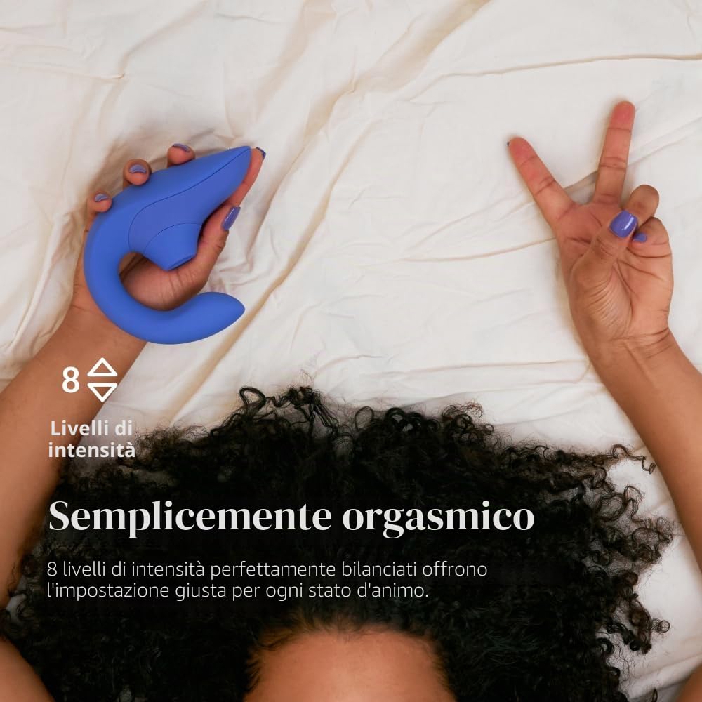Womanizer Blend vibratore rabbit blu doppia stimolazione