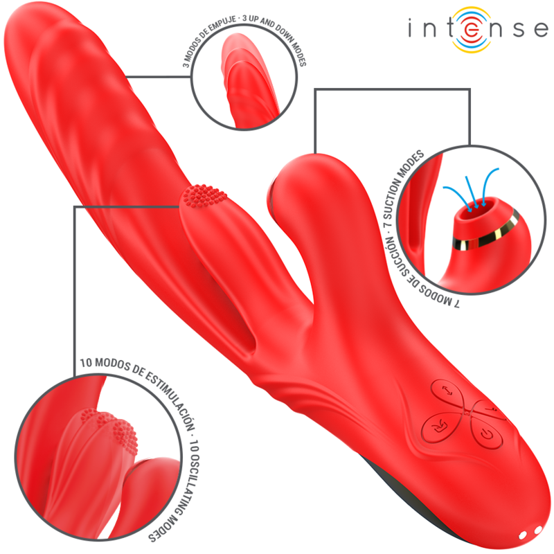 Intense Karol Rosso vibratore spinta e aspirazione