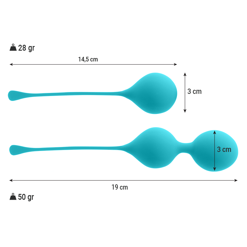 Intense Kendall Blu palline Kegel progressive 28-50 g