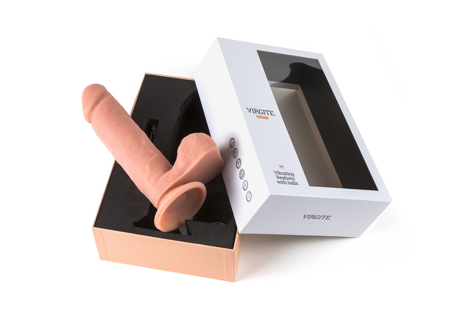Virgite R5 vibratore realistico 21cm con telecomando USB