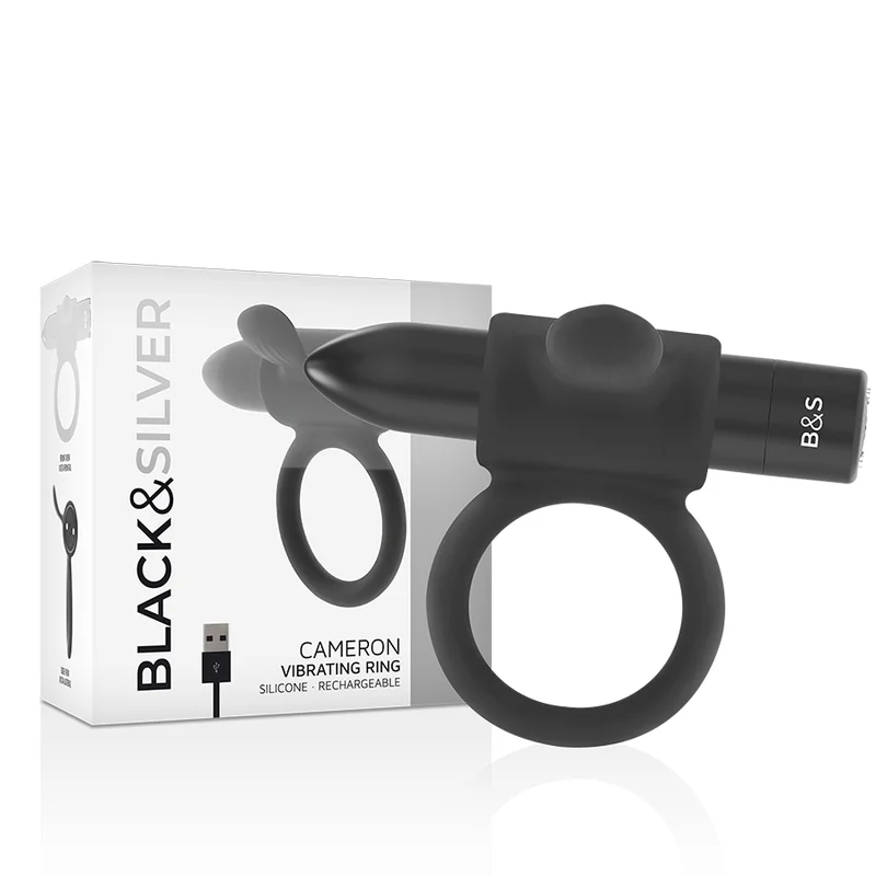 Black&Silver Cameron Black anello vibrante 10 modalità