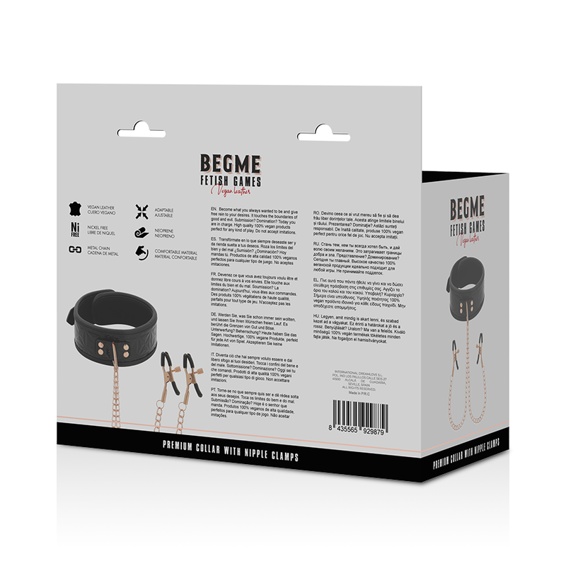 Begme Black Edition collare con morsetti regolabile