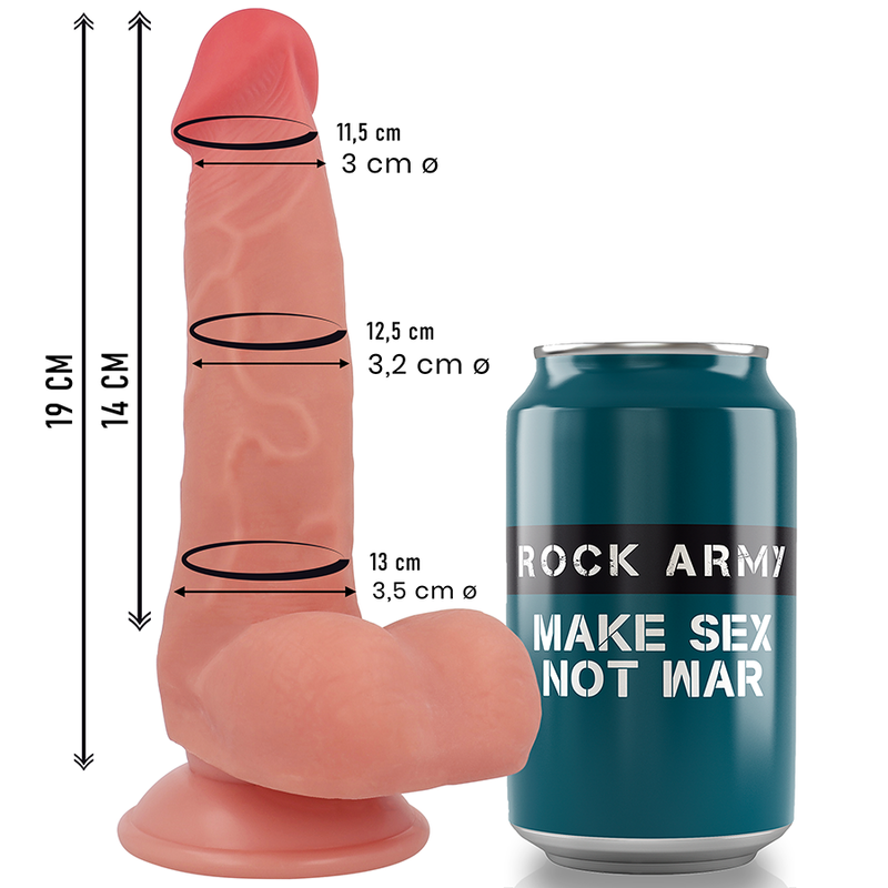 Rockarmy Liquid Silicone Fox dildo 19 cm con ventosa