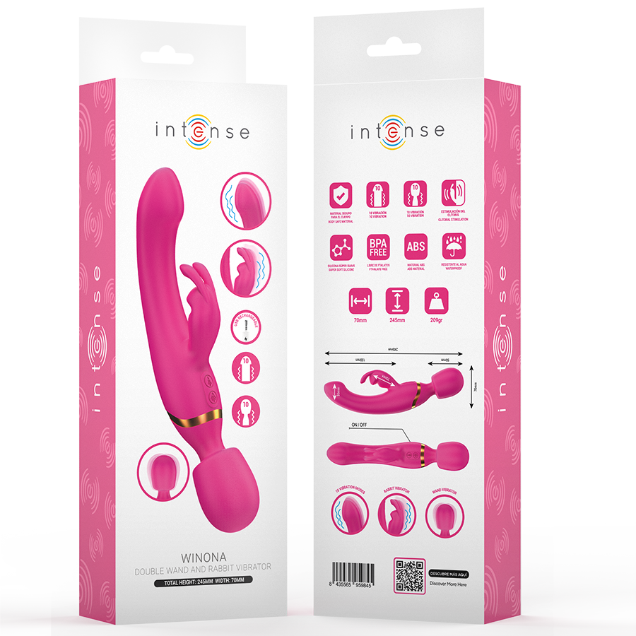 Intense Winona Rabbit & Wand vibratore punto G silicone