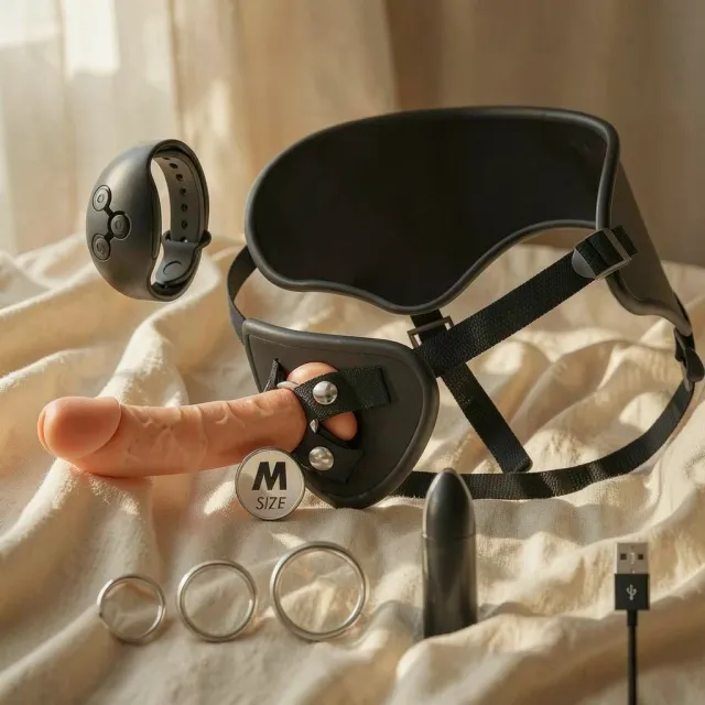 Fetish Submissive Cyberstrap Bullet M strap-on vibrante