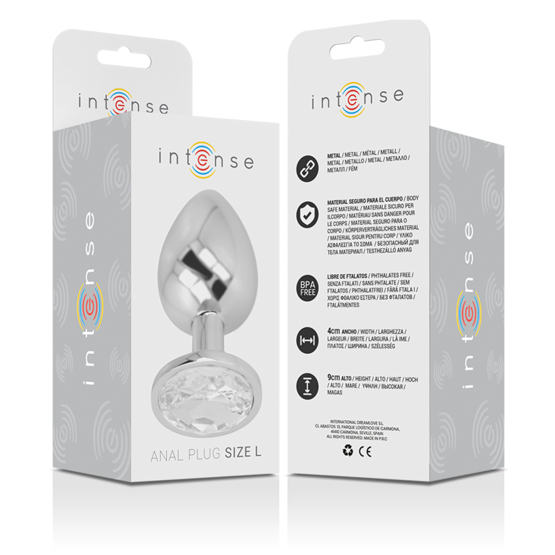 Intense Plug Gioiello Argento L plug anale in metallo 9 cm