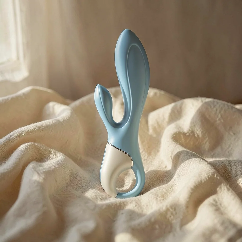 Satisfyer Air Pump Bunny 1 vibratore rabbit blu gonfiabile