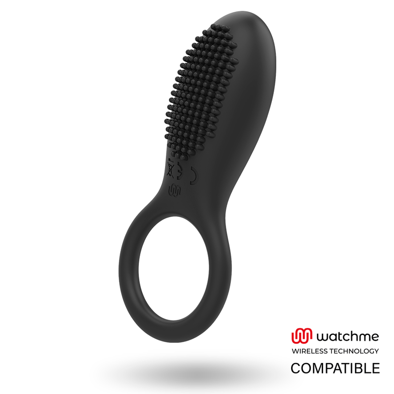 Mr Boss Tino anello vibrante nero silicone 10 modi