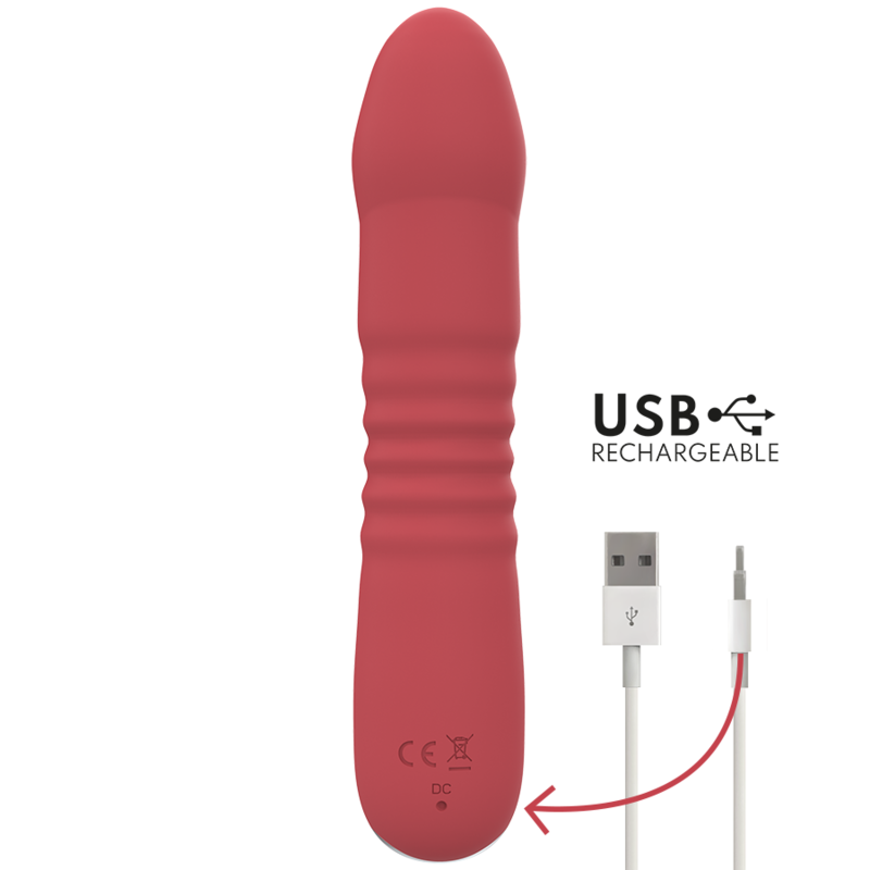 Intense Juni Up Down vibratore pulsante rosso