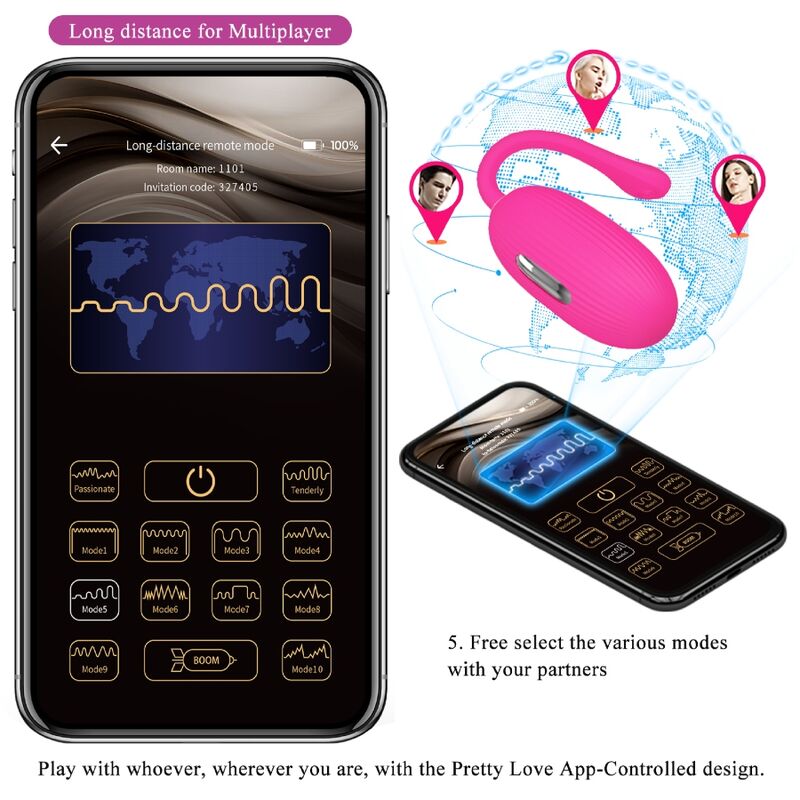 Pretty Love Doreen Magenta uovo vibrante app