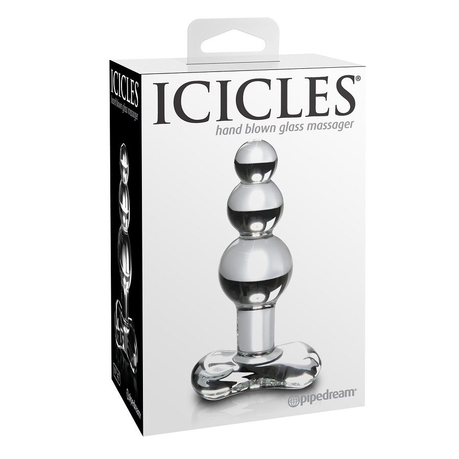 Icicles N.47 Pipedream plug anale in vetro con anello