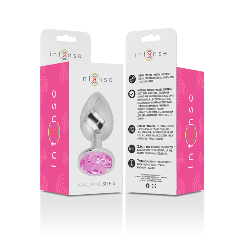 Intense Plug Gioiello plug anale metallo rosa S