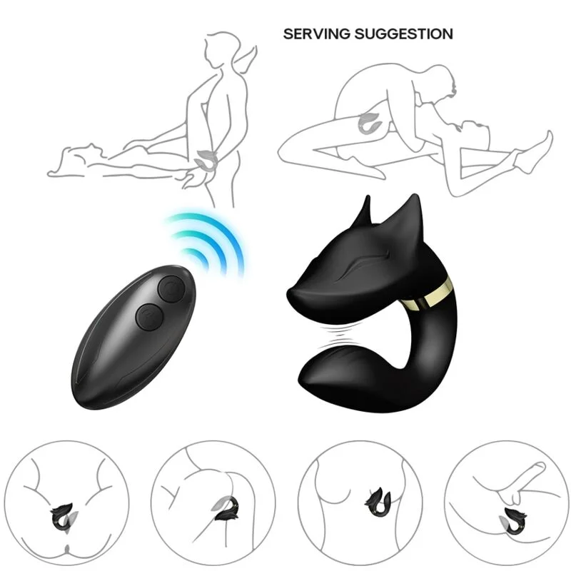 Armony Fox Vibratore di Coppia 18 Modi Nero