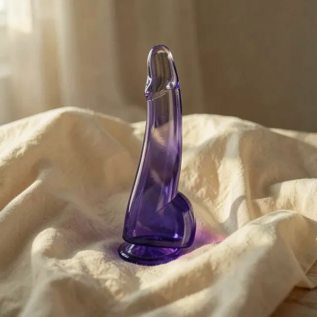 Pipedream King Cock Clear 19 cm dildo viola traslucido