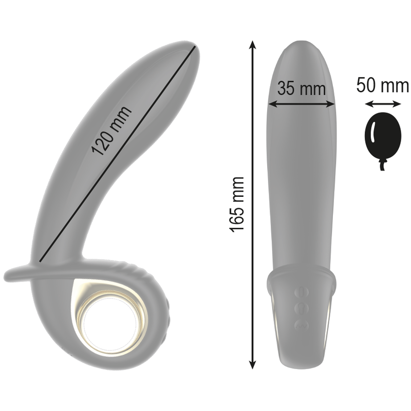 Ibiza Inflatable Vibrator gonfiabile punto G con telecomando
