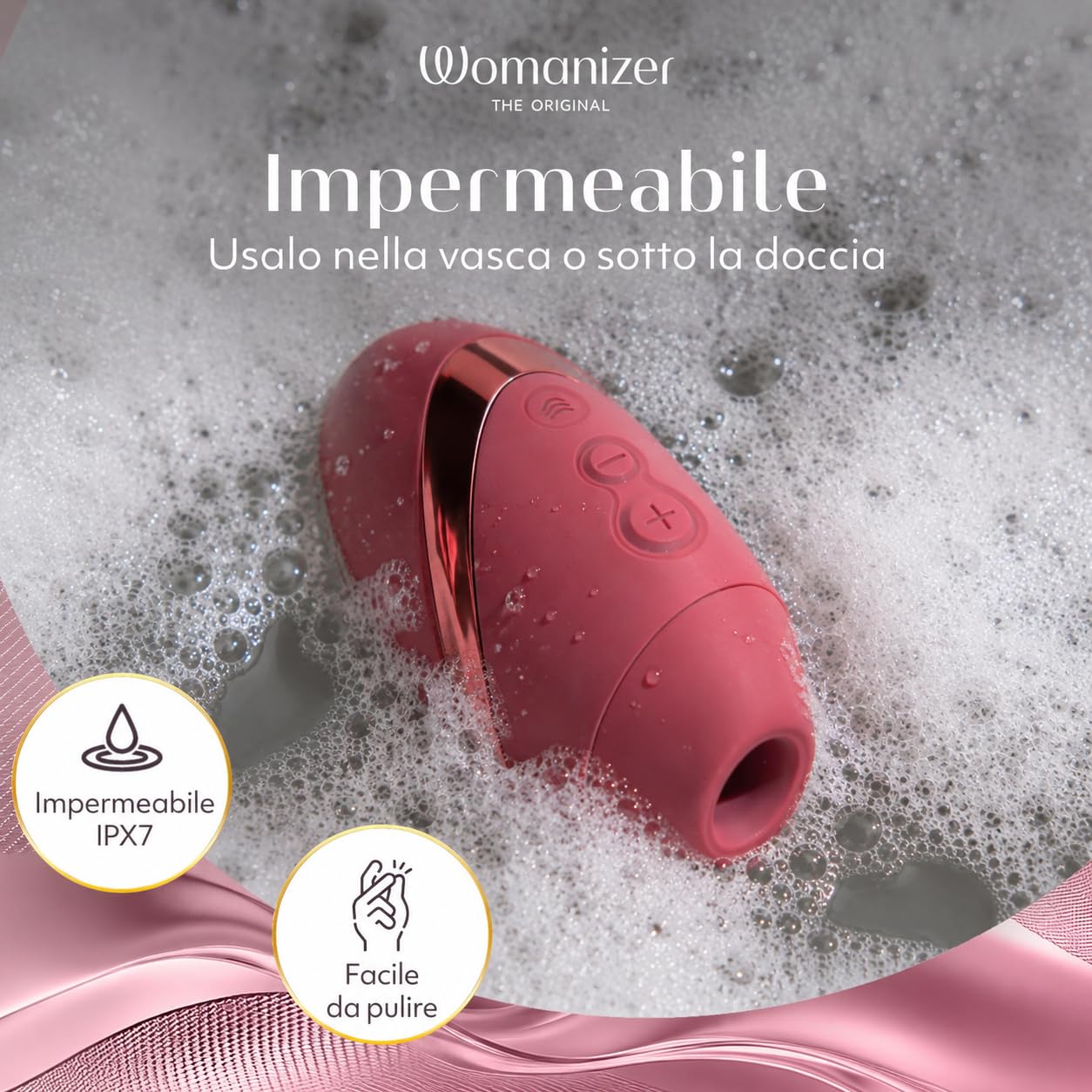 Womanizer Next Liberty stimolatore clitorideo bordeaux 3D