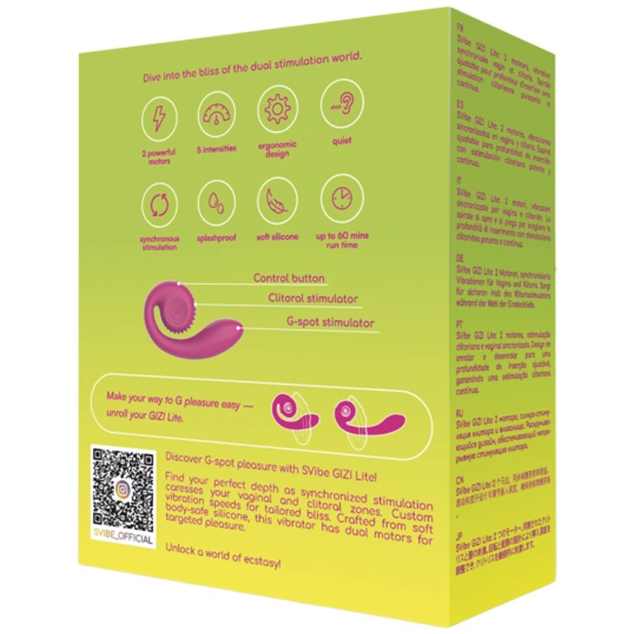 Snail Vibe Gizi Lite vibratore rabbit rosa 5 velocita