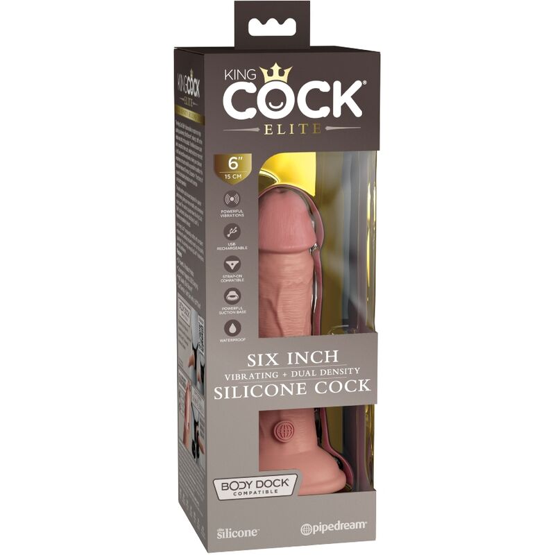 Pipedream King Cock Elite Vibrante 15,2 cm dildo silicone