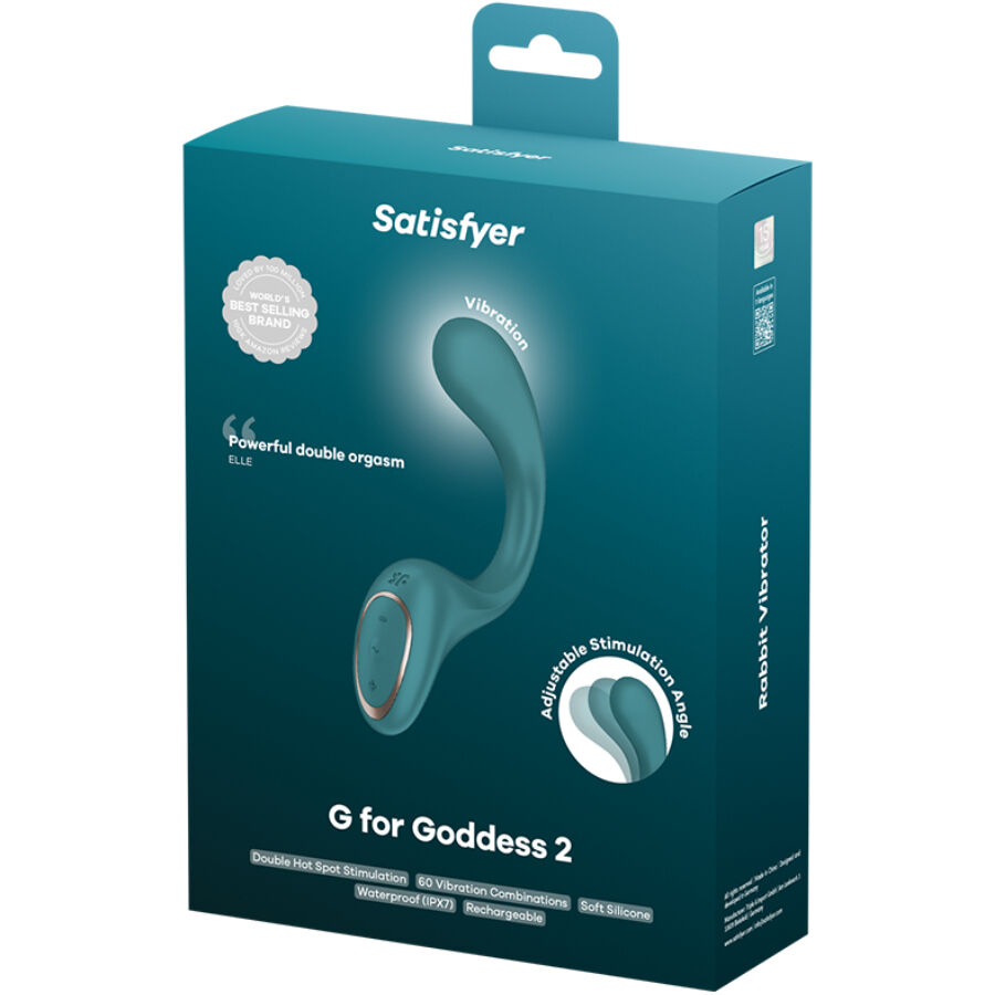 Satisfyer G for Goddess 2 vibratore verde silicone flessibile