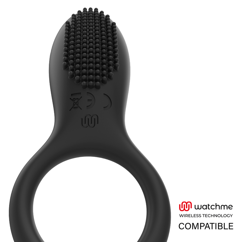 Mr Boss Tino anello vibrante nero silicone 10 modi