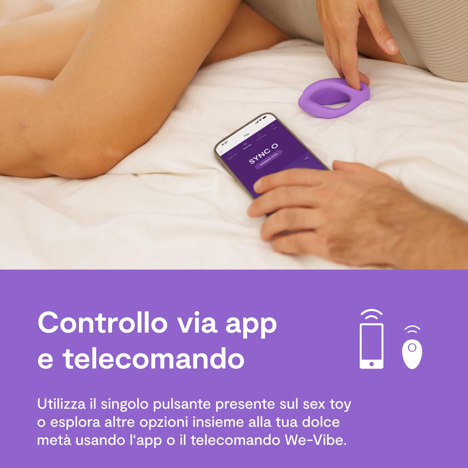 We-Vibe Sync O vibratore di coppia viola con app
