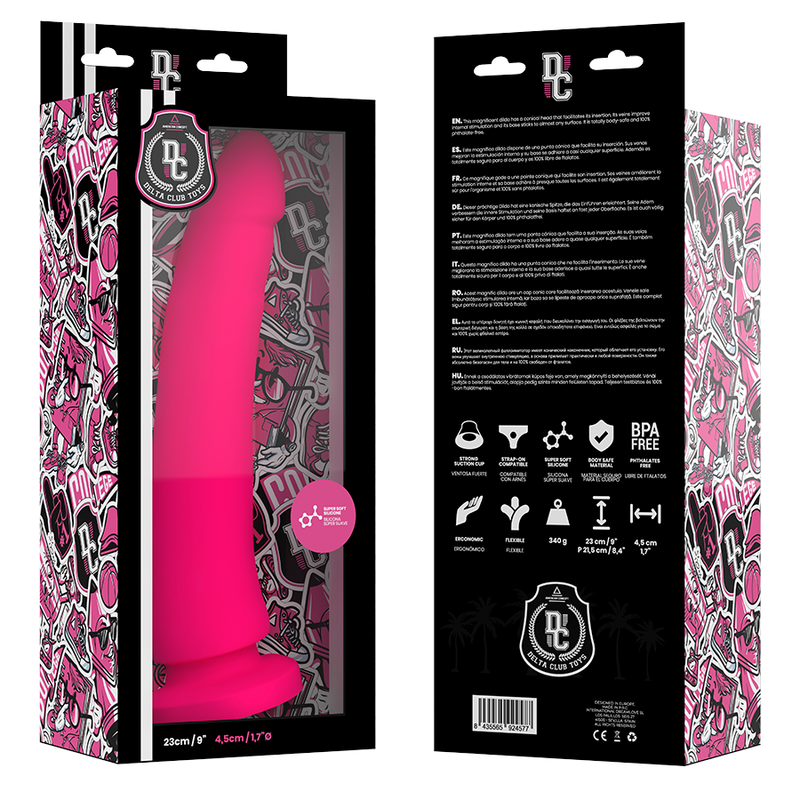 Delta Club Rosa 23 dildo in silicone rosa 23 cm