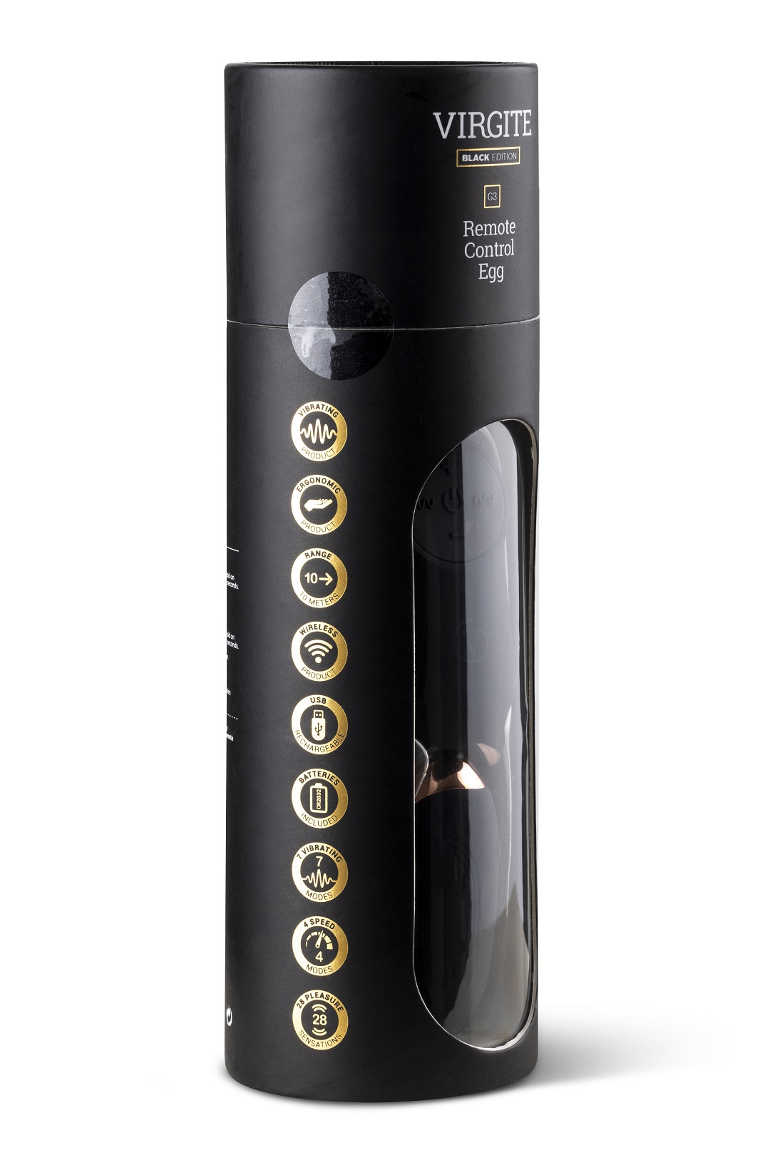Love Hit by Virgite G3 uovo vibrante con telecomando nero silicone
