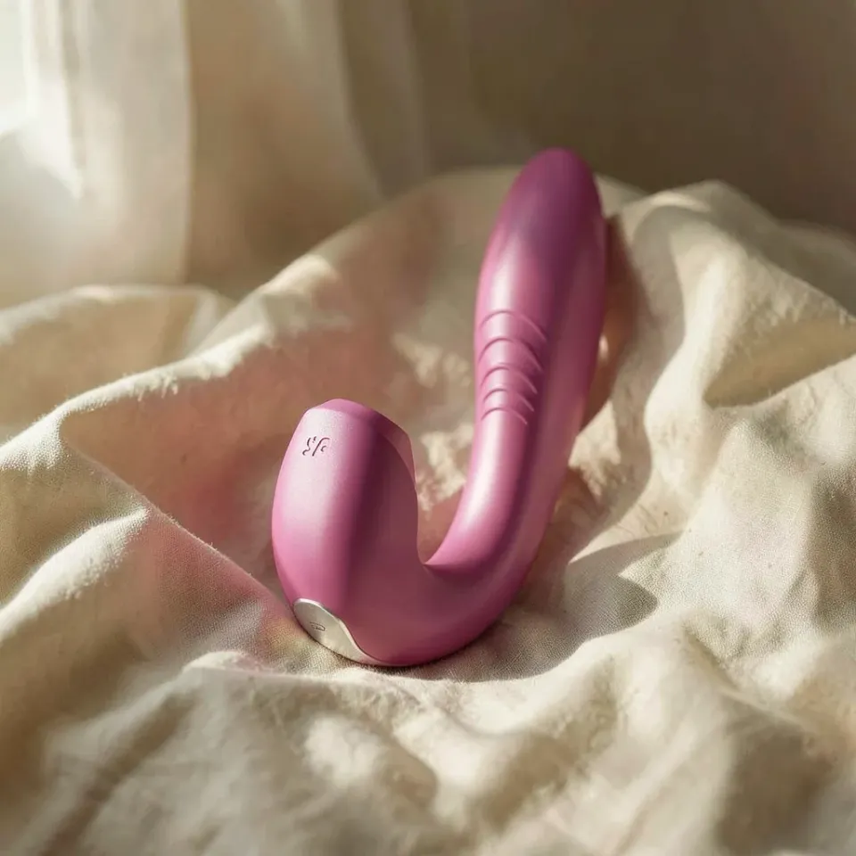 Satisfyer Sunray vibratore doppia stimolazione rosso Flex