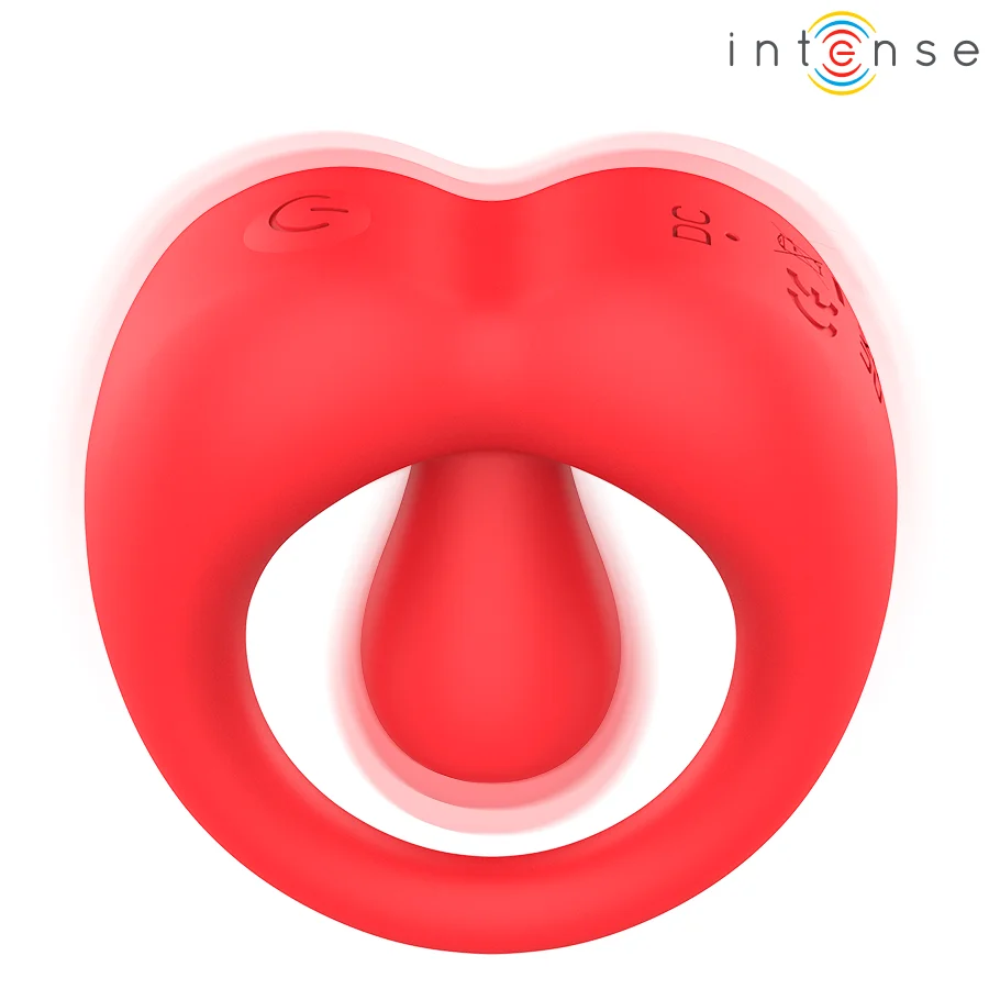 Intense Russell anello vibrante coppia rosso silicone