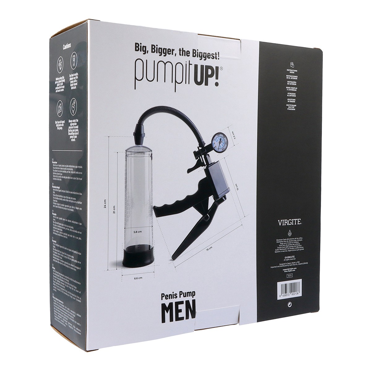 Love Hit pompa pene vuoto manometro silicone