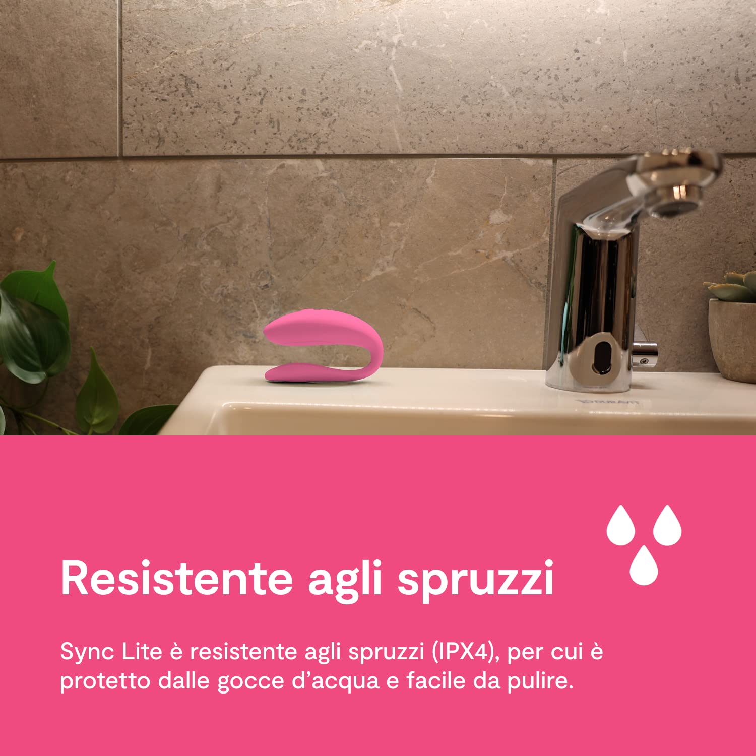 We-Vibe Sync Lite vibratore di coppia rosa ricaricabile