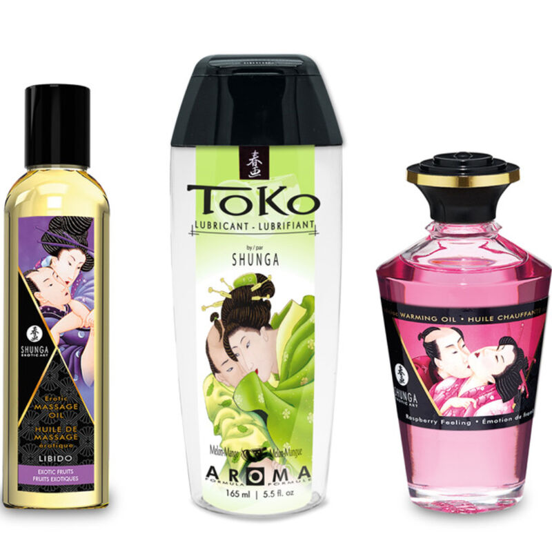 Shunga Kit Baci Fruttati oli massaggio 3 pezzi frutta