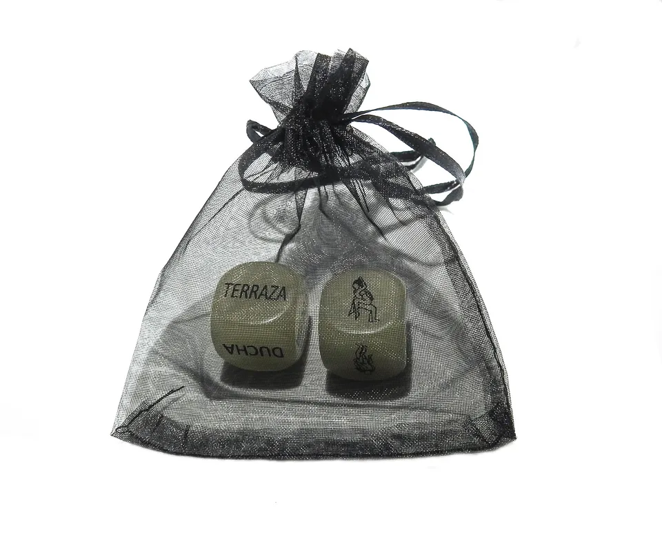 Love Hit dadi erotici coppia set 2 pezzi con borsa