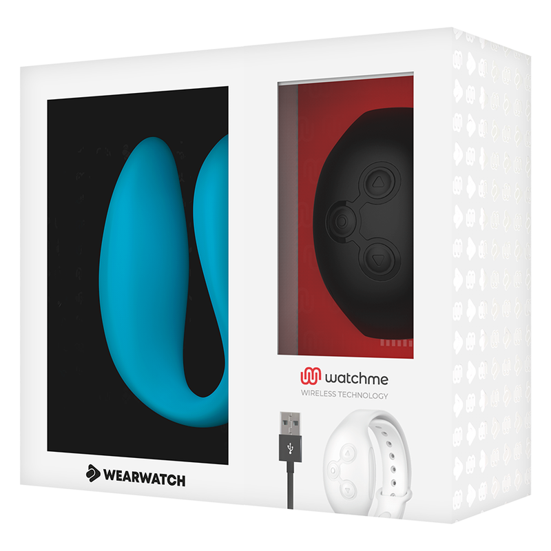 WatchMe Dual vibratore coppia a U Indigo Jet silicone