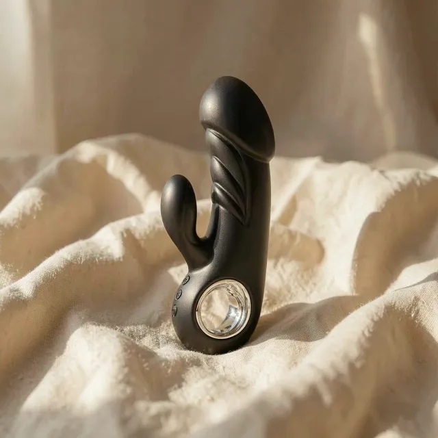 Pretty Love Ansel vibratore rabbit nero silicone