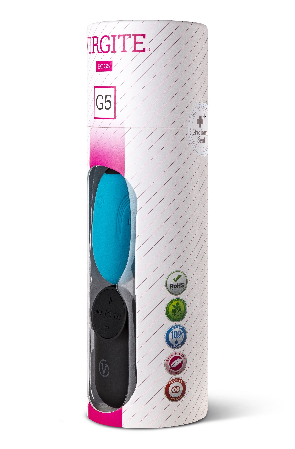 Love Hit by Virgite G5 uovo vibrante ricaricabile blu silicone