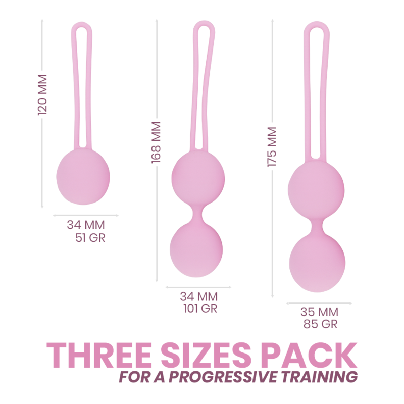 Intimichic Pelvis Health II palline kegel silicone kit 3 pz