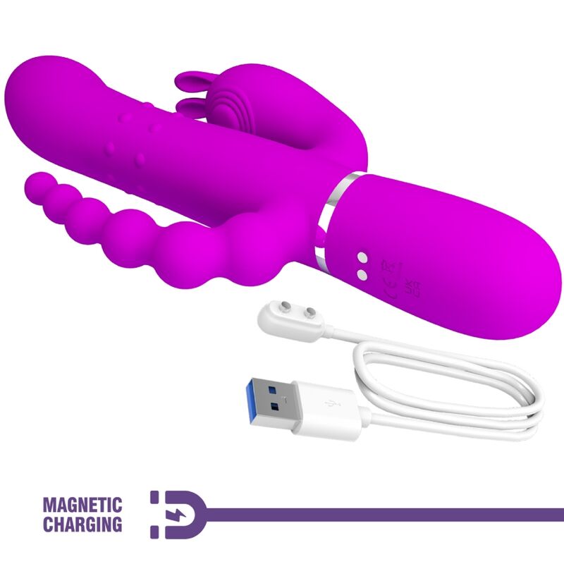 Pretty Love Cammy vibratore rabbit triplo silicone