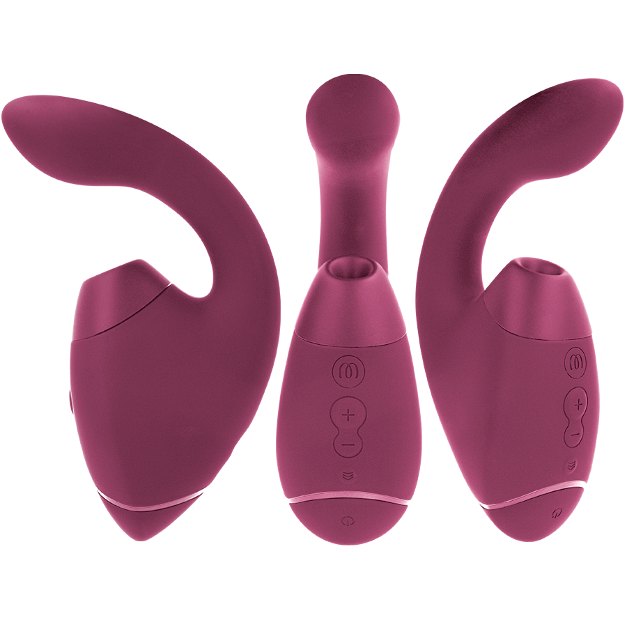 Womanizer Duo Next stimolatore clitoride rosa scuro 3D