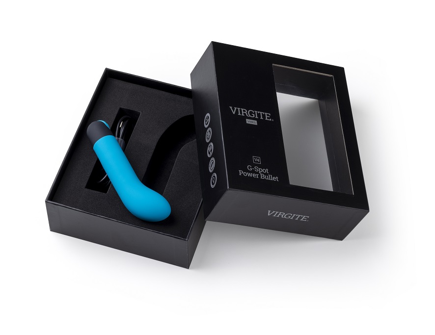 Love Hit V4 bullet vibrante blu G-spot ricaricabile