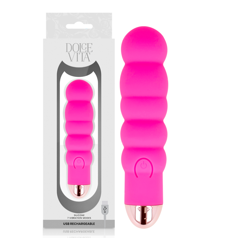Dolce Vita Sei Rosa Vibratore Rosa 13 cm Silicone