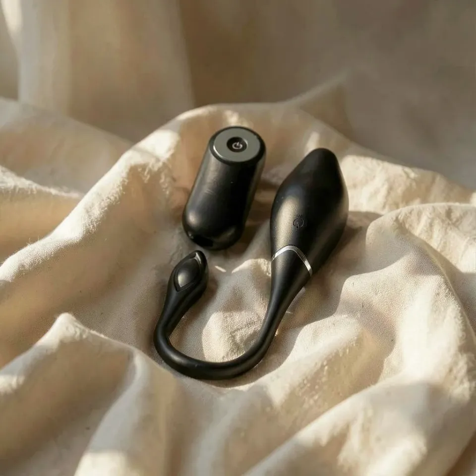 Black&Silver Jenell uovo vibrante telecomando silicone