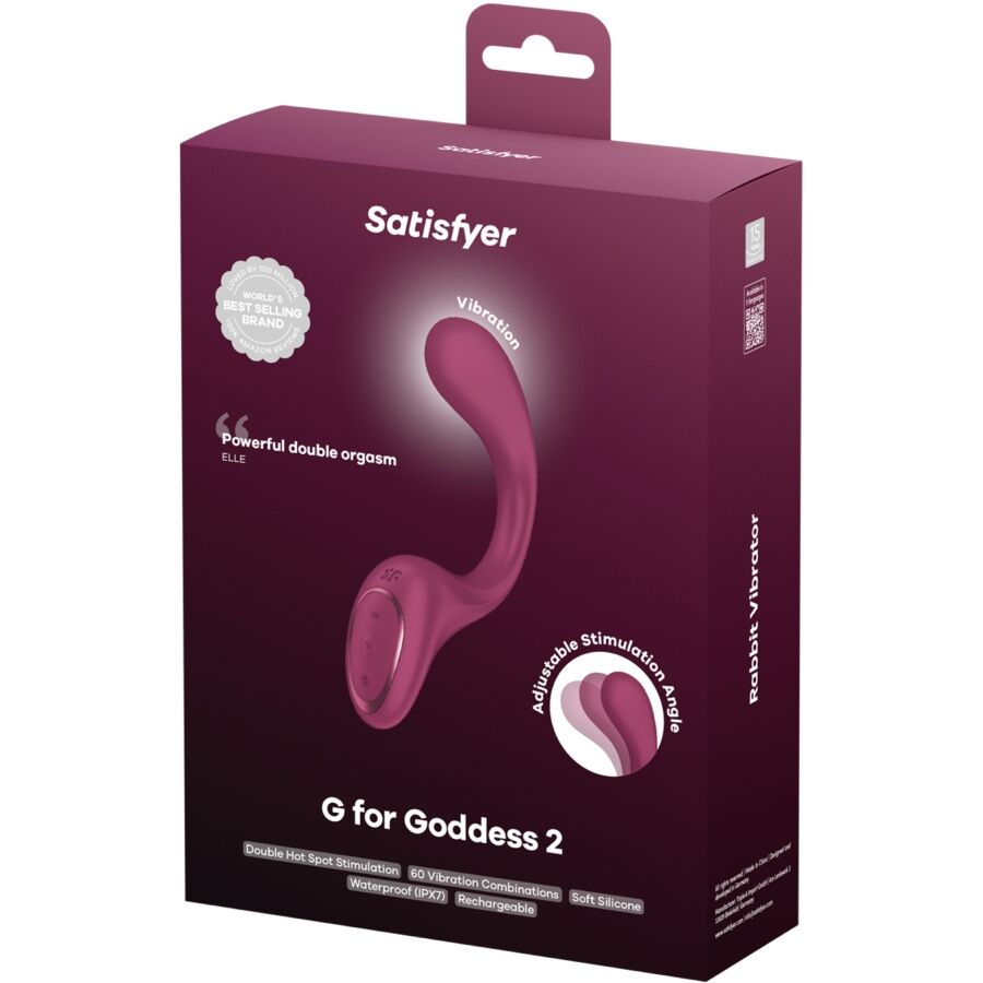 Satisfyer G for Goddess 2 Vibratore Rabbit Bordeaux 60 Programmi