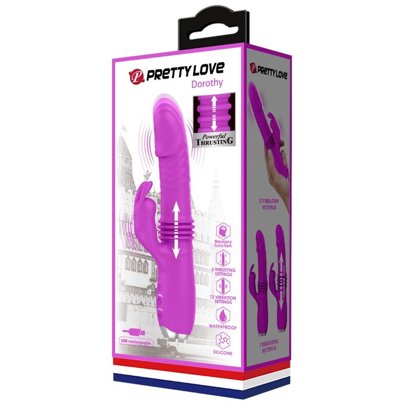 Pretty Love Dorothy vibratore viola ricaricabile 12 modi