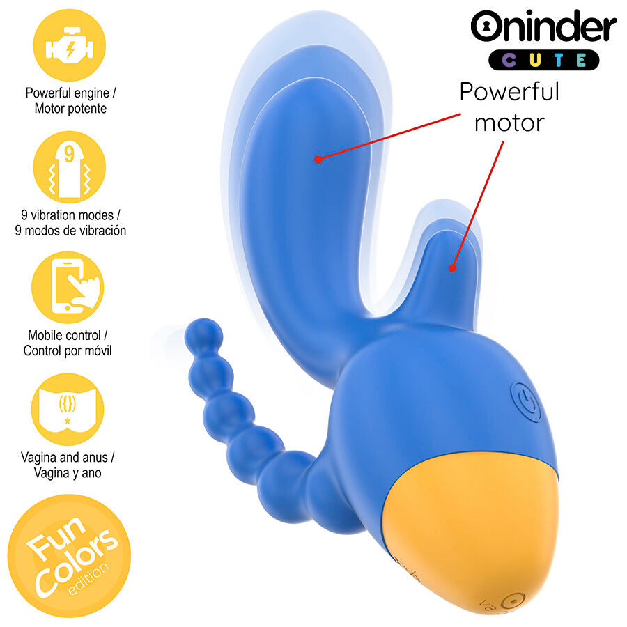 Oninder Cute Triple vibratore triplo stimolazione 9 modi