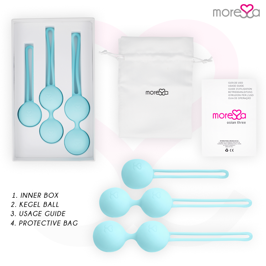 Moressa Osian Set Palline Vaginali Turchese 3 Pezzi