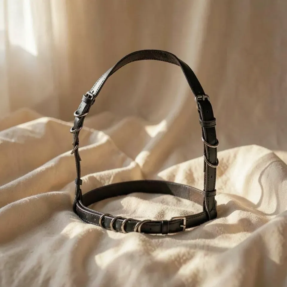 CalExotics Euphoria Halter Harness imbracatura nera regolabile