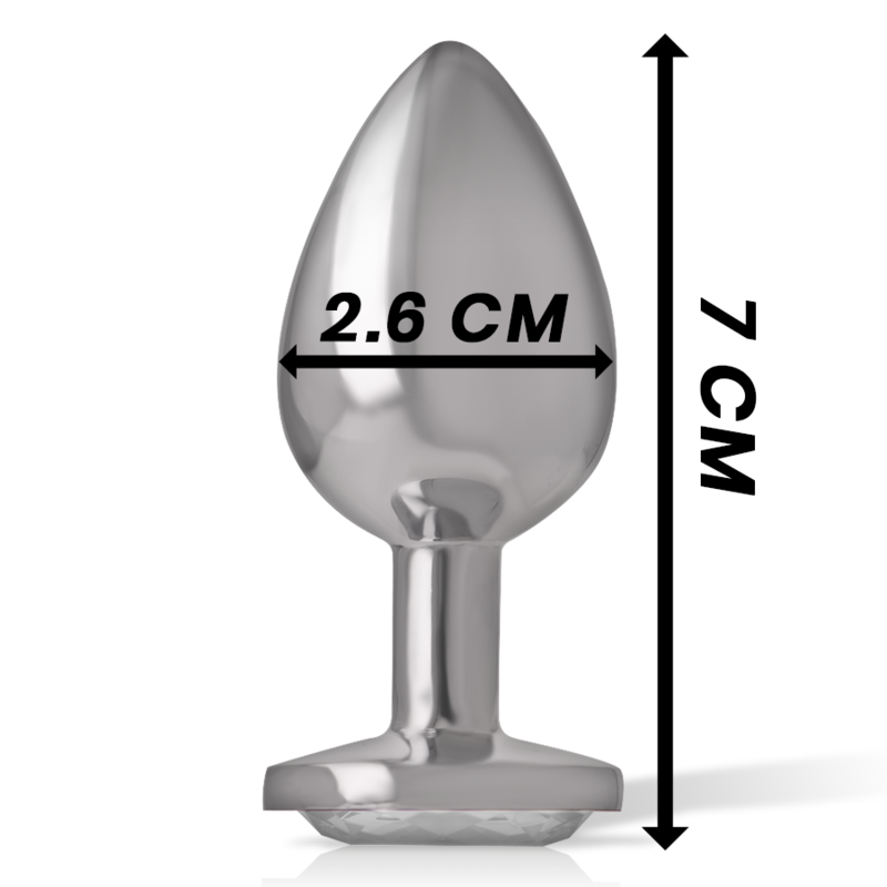 Intense Gioiello plug anale metallo argento taglia S