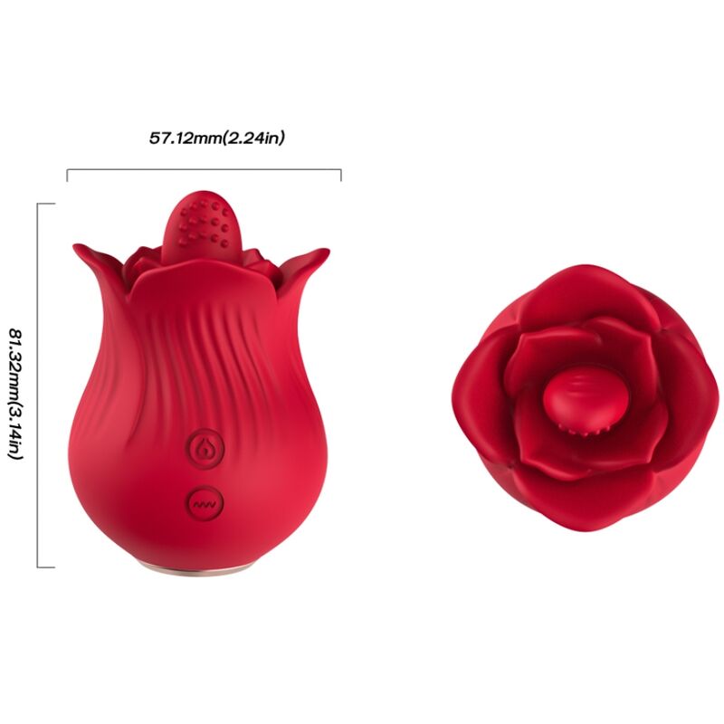 ARMONY Rosa stimolatore clitorideo rosso 10 modi